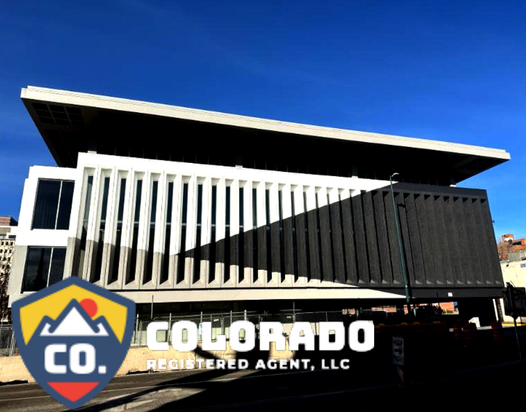 A modern, professional office building housing Colorado Registered Agent, LLC.
